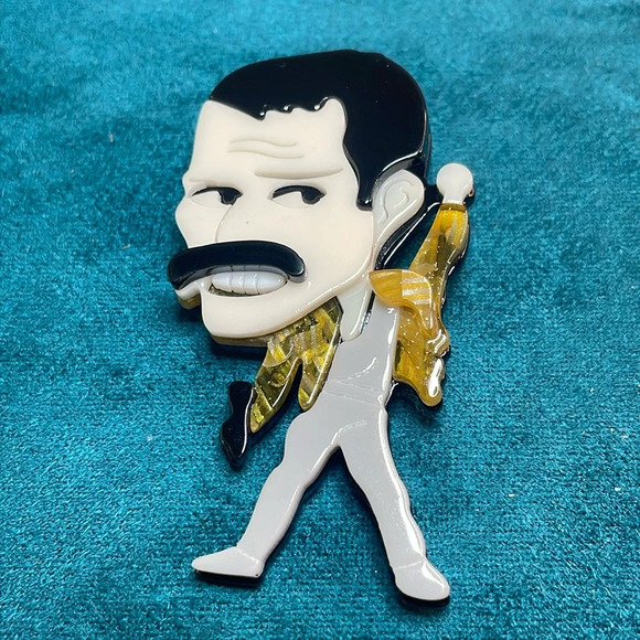 Jewelry - Acrylic Freddie Mercury Brooch